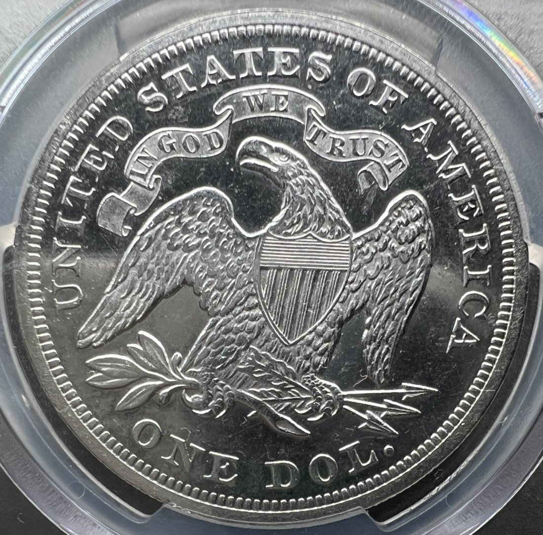 1868-Seated-Dollar-Thoughts-PCGS-AU-Detail